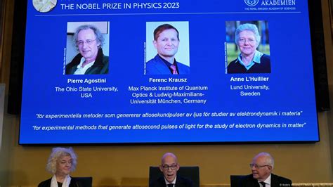 Nobel Prize in Physics for studies into electron movements – DW – 10/03 ...