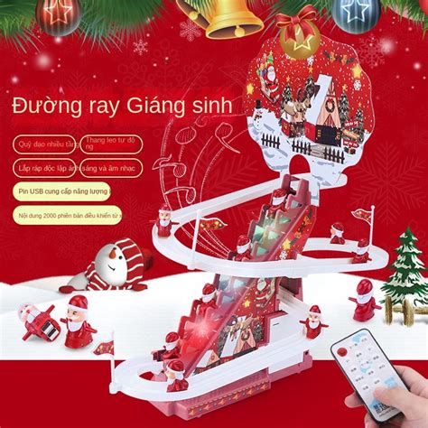 Ông già noel heo peppa pig vịt leo cầu thang trượt đồ chơi quà tặng noel giáng sinh cho bé trai ...