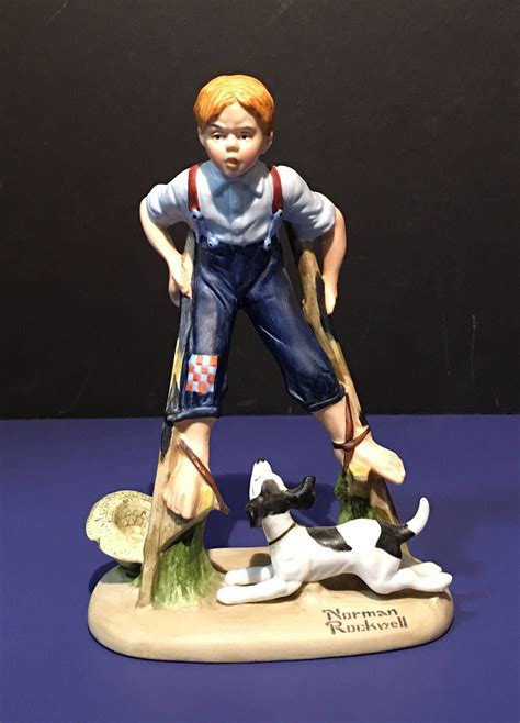 Norman Rockwell Vintage 1980 "Boy On Stilts" Fine Porcelain Figurine by KitschyCollection on ...