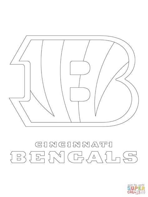 Cincinnati Bengals Logo coloring page | Free Printable Coloring Pages Nfl Teams Logos, Nfl Logo ...