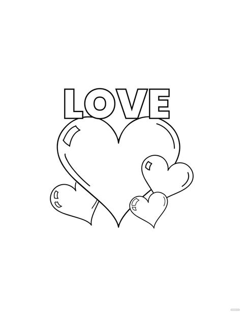 Flower Love Heart Drawing in PDF, Illustrator, JPG, EPS, SVG, PNG ...