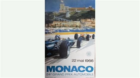 1966 Monaco Grand Prix Poster 24 In. X 15 In. | T210 | Elkhorn 2017