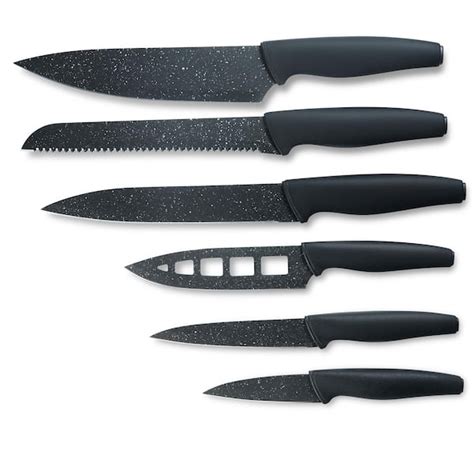 Reviews for GRANITESTONE 6-Piece Stainless Steel Nutri Blade High-Grade Knife Set in Black | Pg ...