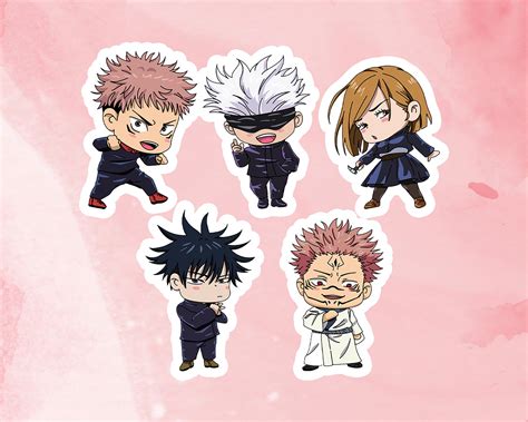 Jujutsu Kaisen Chibi Anime Sticker Pack | Etsy Australia