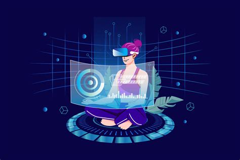 Metaverse and VR Sports Illustration concept. Flat illustration isolated on white background ...