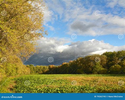 Approaching Cold Front Clouds with Setting Sun Stock Image - Image of ...