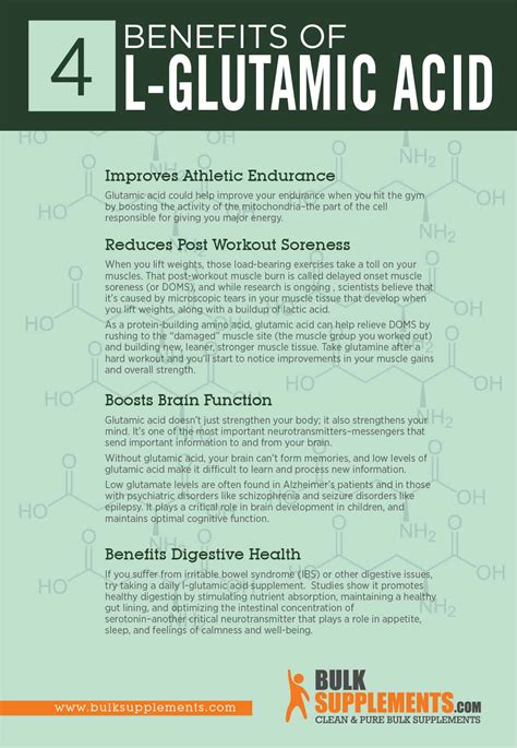 L-Glutamic Acid: Benefits, Dosage & Side Effects