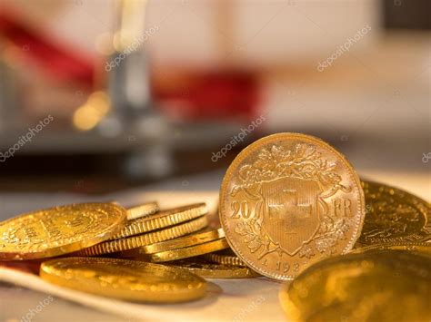 Twenty Swiss Francs coins Stock Photo by ©netfalls 63128703