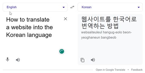 How to translate a website to Korean language