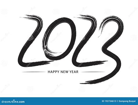 2023 Text Logo. Hand Sketched Numbers Of New Year. New Year 2023 ...