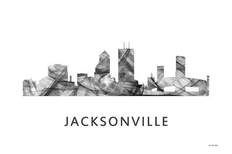 Jacksonville Florida Skyline Digital Art by Marlene Watson - Fine Art America