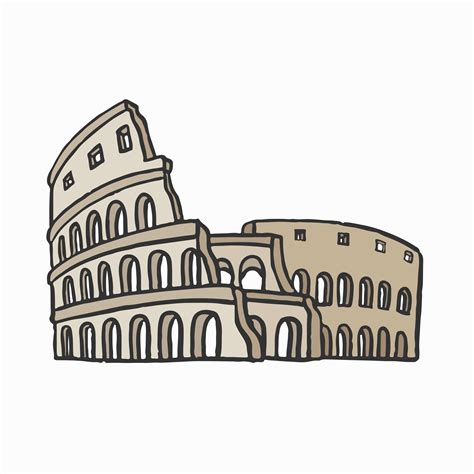 Ancient Roman Colosseum graphic illustration - Download Free Vectors, Clipart Graphics & Vector Art