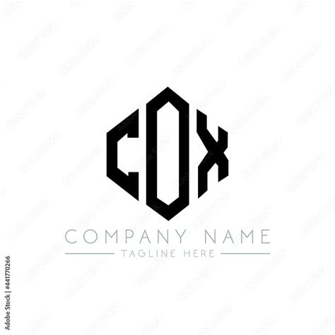 COX letter logo design with polygon shape. COX polygon logo monogram ...