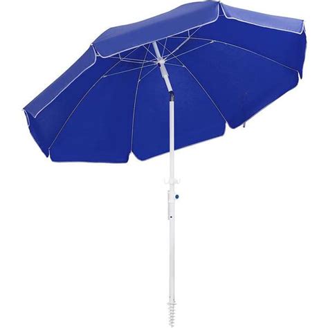 Dyiom 7.5 ft. Beach Umbrella with Sand Anchor and Tilt Mechanism in ...