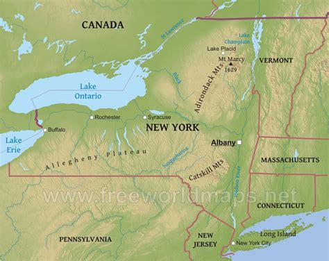 Where Is The Hudson River On A Physical Map