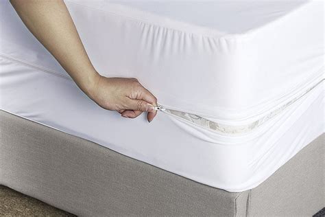 Comfortnights Fully Encased Zipped Waterproof Mattress Cover with Terry Towelling Top - Coastal ...