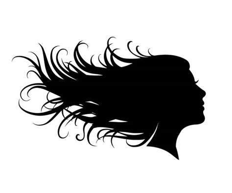 Wind Blowing Hair Silhouette Illustrations, Royalty-Free Vector ...