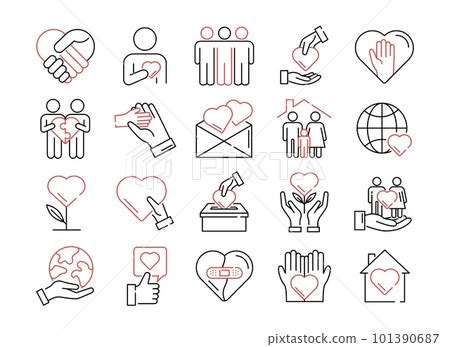 Value of dignity. Human heart icon. Culture... - Stock Illustration ...