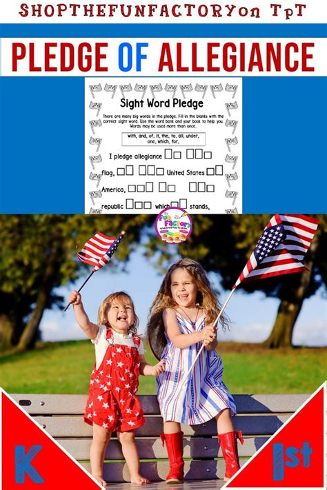 Pledge of Allegiance Activities and Worksheets with Emergent Readers ...