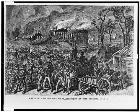 White House Burning 1812 - sacked by British/Canadian Troops | War of ...