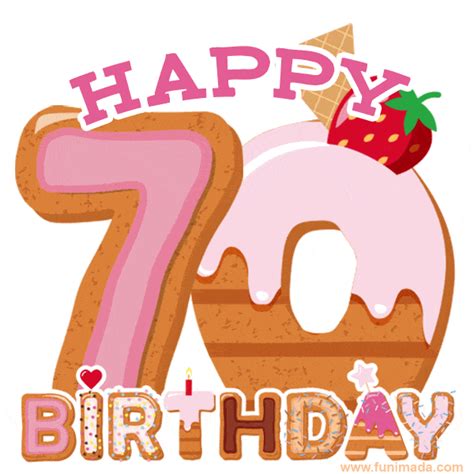 Happy 70th Birthday Animated GIFs | Funimada.com