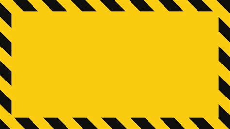 Warning frame with yellow and black diagonal stripes. Rectangle warn ...