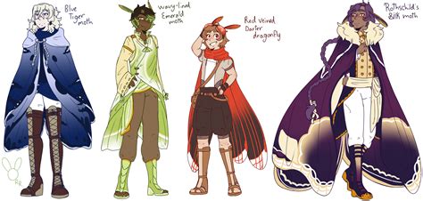 Moth world concept- Male designs for the silkie people (lore and other links below) : r ...