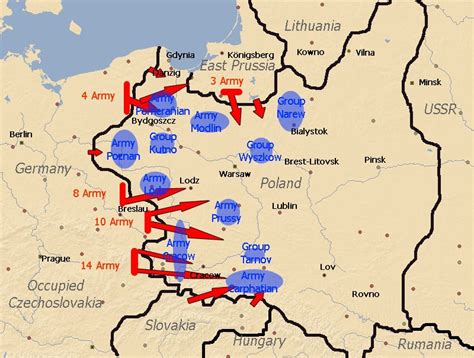 Polish Forces – strength of Army divisions, Air Force, Navy.