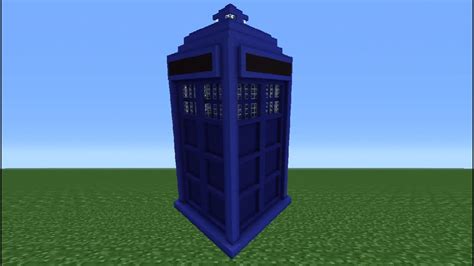 Minecraft Tutorial: How To Make The Tardis (Exterior) - YouTube