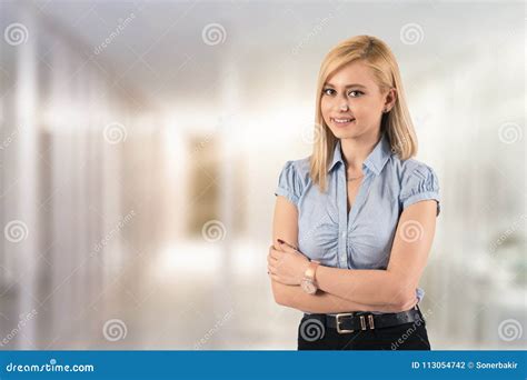 Successful Business Woman Looking Confident and Smiling Stock Photo ...