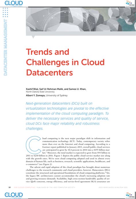 (PDF) Trends and Challenges in Cloud Data Centers