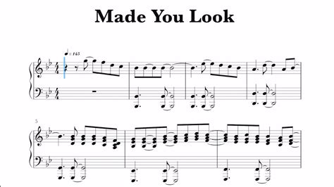 Meghan Trainor - Made You Look Sheet Music - YouTube