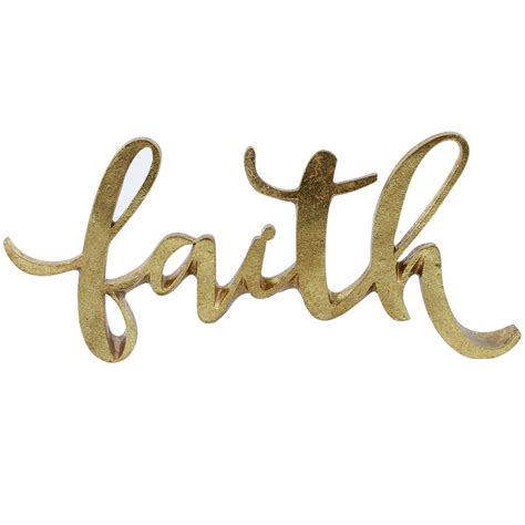 13X6-IN. GOLD FAITH SIGN | At Home