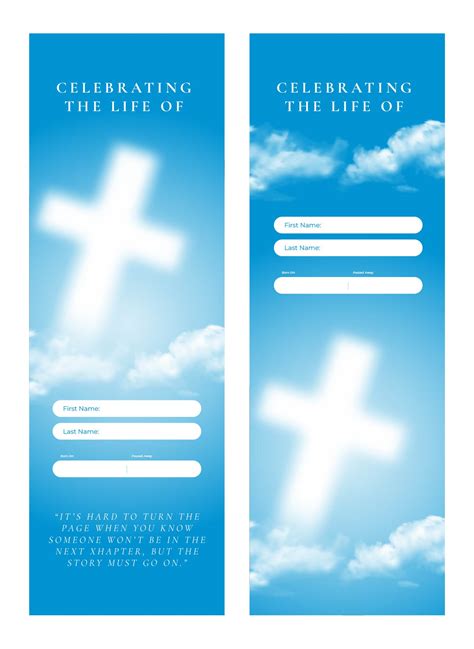 Memorial Bookmarks - 6 Free PDF Printables | Printablee