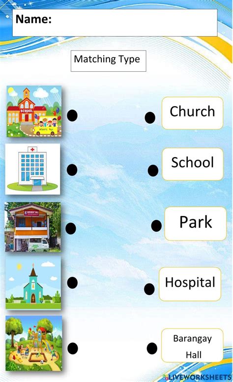 Mga Lugar sa Komunidad worksheet | Live Worksheets - verloop.io