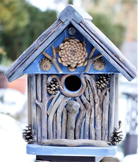 For "blue" birds | Birdhouses rustic, Bird houses, Bird boxes