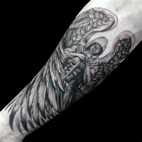 103 Guardian Angel Tattoos for Men [2024 Inspiration Guide] | Angel tattoo men, Guardian angel ...