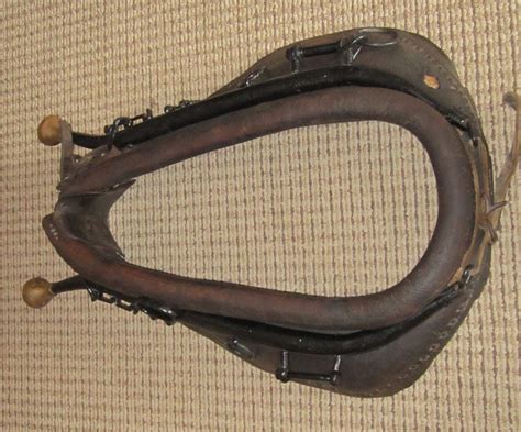 Antique Leather Horse Harness With Hames And Brass Balls