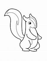 Cute Skunk Coloring Page sketch template