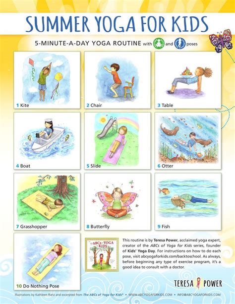 Summer Yoga for Kids Printable - The ABCs of Yoga for Kids | Yoga for kids, Childrens yoga, Kids ...