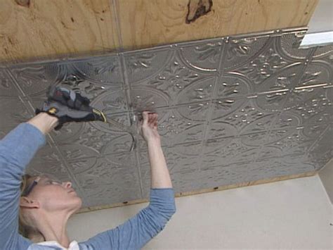 How to Install a Stamped Tin Ceiling | Stamped tin ceiling, Tin ceiling tiles, Tin ceiling