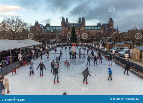 Amsterdam, Netherlands. December 2022. the Ice Skating Rink on the ...