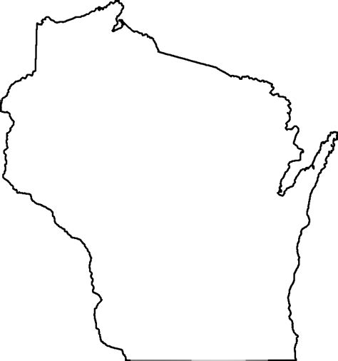 Download 13 Images Of Usa Map Outline Transparent - Wisconsin Clip Art PNG Image with No ...