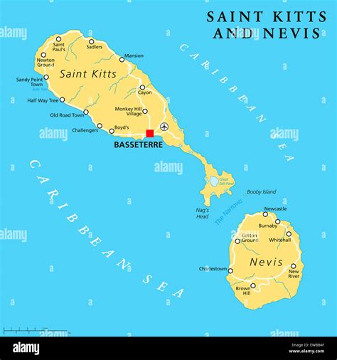 Saint Kitts Island Map