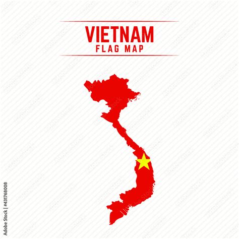 Flag Map of Vietnam. Vietnam Flag Map Stock Vector | Adobe Stock