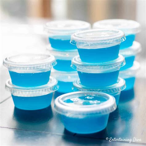 How to Make Blue Hawaiian Jello Shots - Entertaining Diva Recipes @ From House To Home