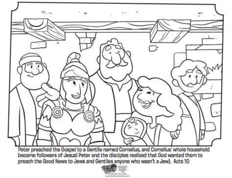 Peter Preaching Coloring Page