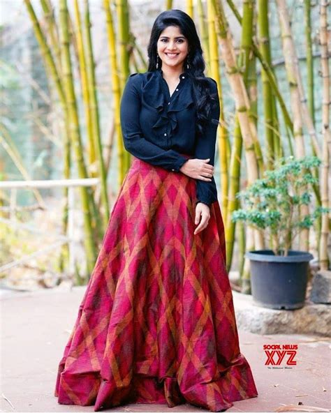 Actress Megha Akash Latest Glam Stills - Social News XYZ | Long skirt top designs, Long skirt ...