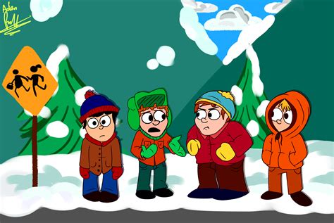 South Park fan art thing - been binging the show and felt like drawing the guys! : r/southpark
