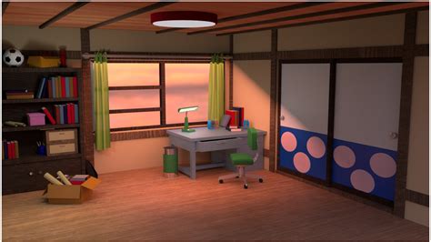 3d- Nobita's Room on Behance